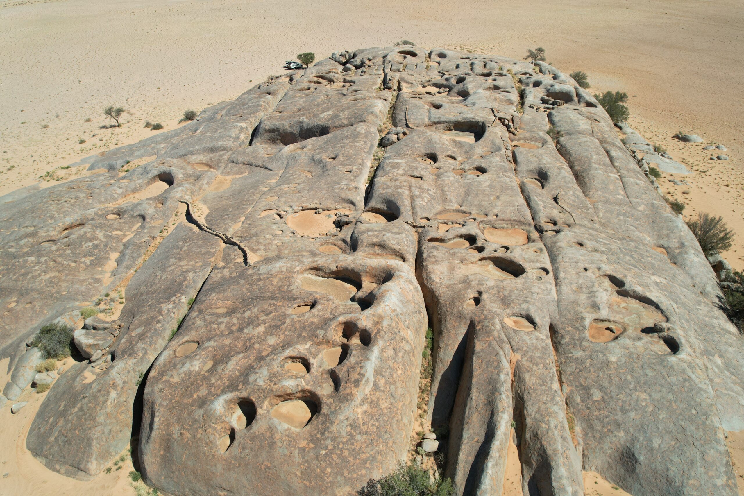 Aerial Namibia landscape view.